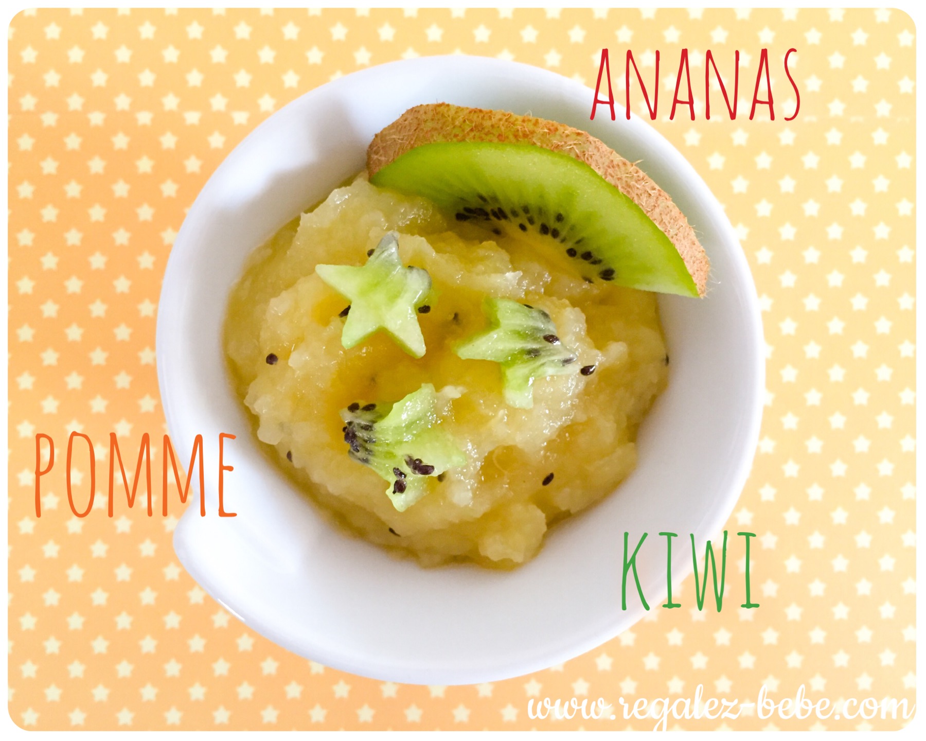 Compote pomme-ananas-kiwi