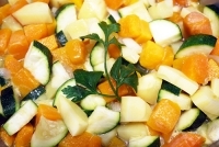 Soupe de potimarron, courgettes et carottes